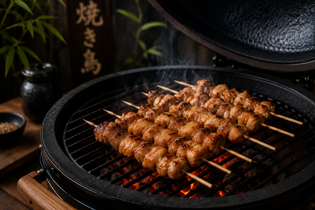 Brochettes de Poulet Yakitori au Kamado